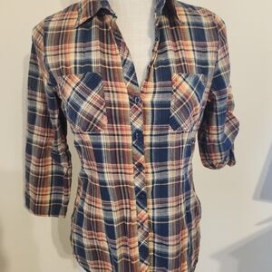 Ali & Kris Multicolor Plaid Button-Down Shirt